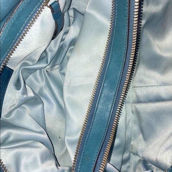 Coach Lindsay Blue Bag Tote Purse Limited Edition Rare Retail $599 - Picture 4 of 4